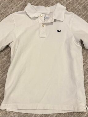 Vineyard Vines Boys White Polo (Size 6)